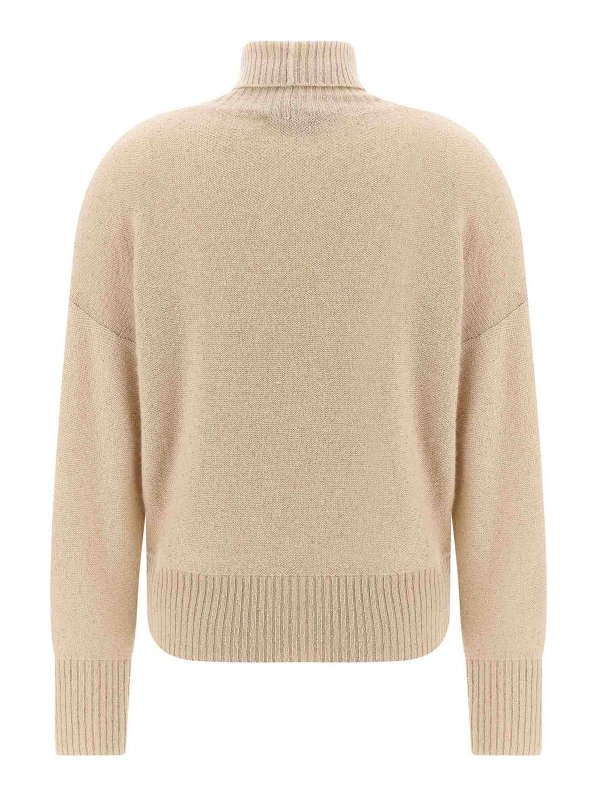FABIANA FILIPPI: Strickpullover mit Rundhalsausschnitt online - Rundhalspullover - Beige