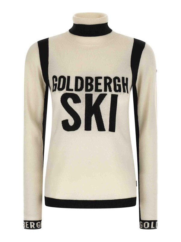 GOLDBERGH: Strickpullover mit Rundhalsausschnitt - Rundhalspullover - Weiß