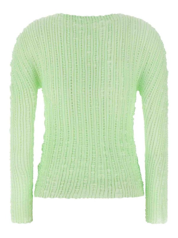 ISSEY MIYAKE: Strickpullover mit Rundhalsausschnitt online - Rundhalspullover - Grün
