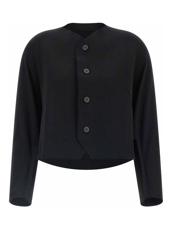 ISSEY MIYAKE: Cardigans - Cardigan - Schwarz