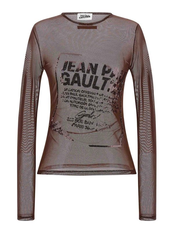 JEAN PAUL GAULTIER: Tops & Débardeurs - Top - Rouge Brun