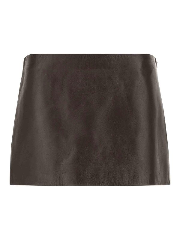 KHAITE: leather skirts - Skirt