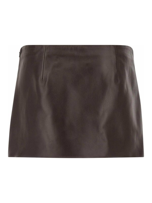 KHAITE: leather skirts online - Skirt