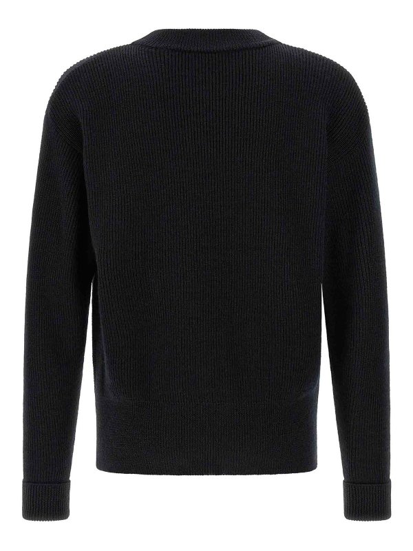 LEMAIRE: crew necks online - Ribbed Wool Sweater
