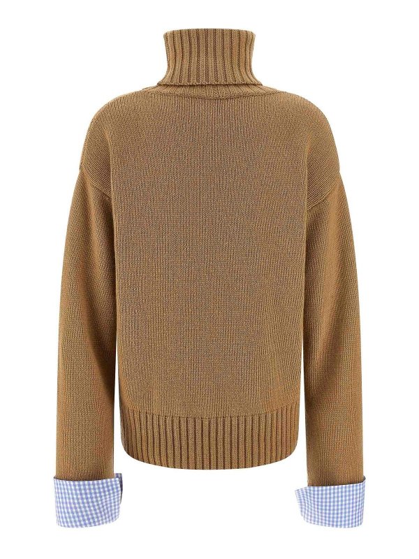 JEJIA: Strickpullover mit Rundhalsausschnitt online - Rundhalspullover - Beige