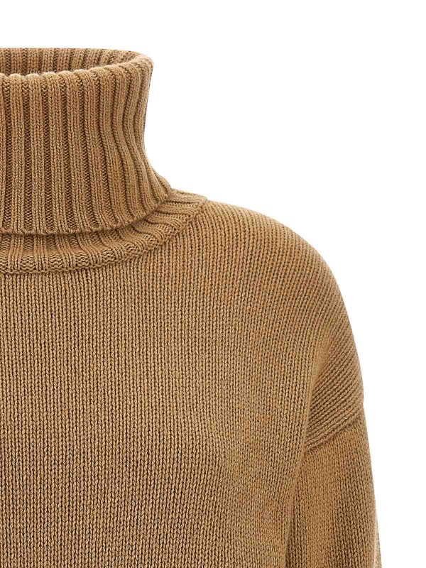 The Best Shops JEJIA: Strickpullover mit Rundhalsausschnitt - Rundhalspullover - Beige