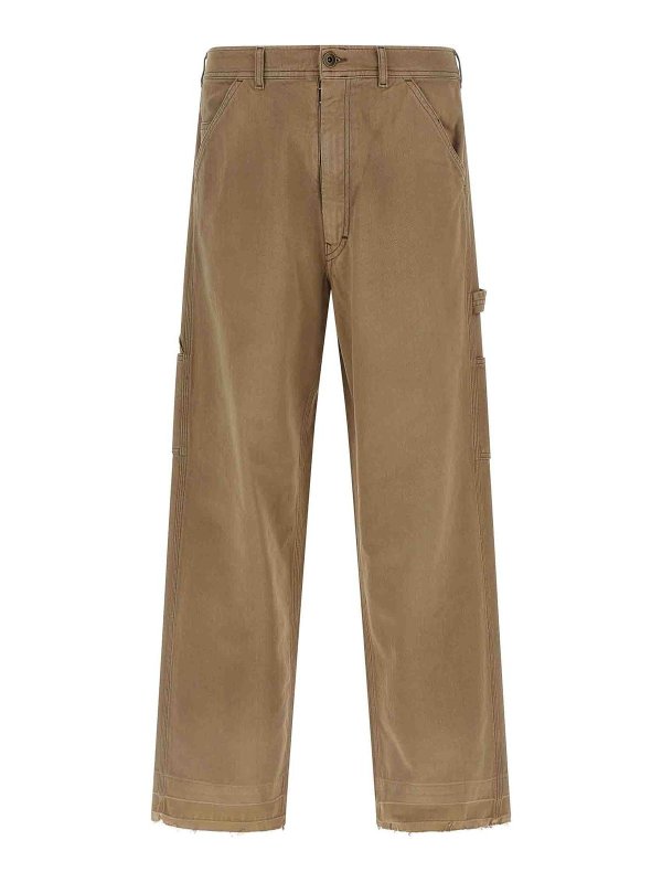Maison Margiela: Pantalones casual - Pantalón Casual - Beis