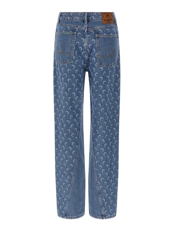 MARINE SERRE: straight leg jeans online - Jeans