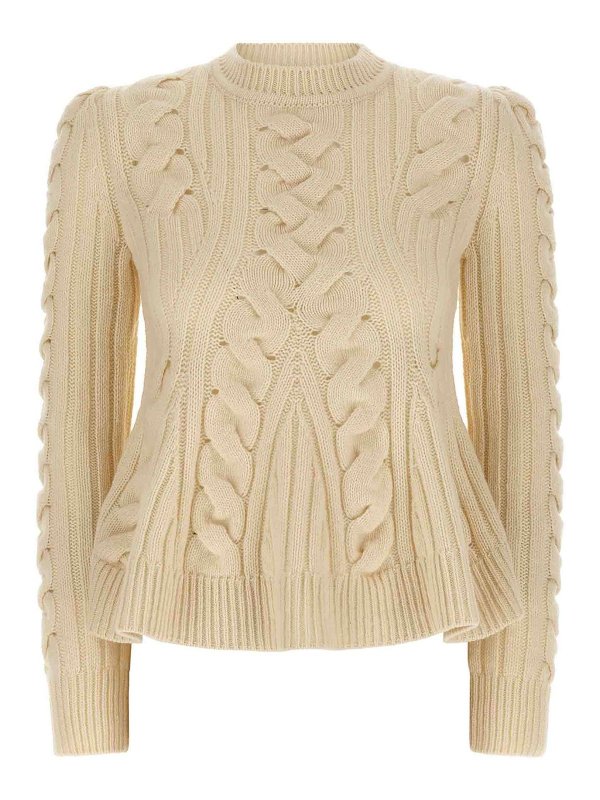 ALEXANDER MCQUEEN: クルーネック - クルーネック - 白