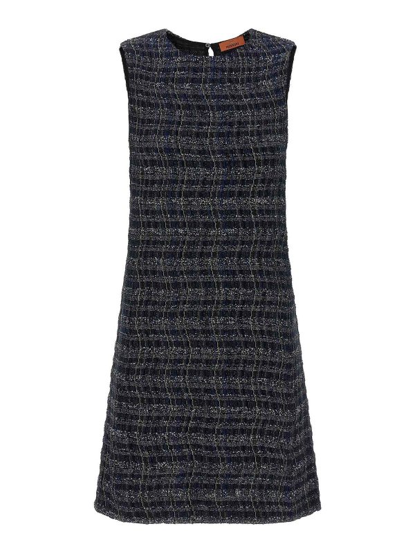 MISSONI: maglia collo rotondo - Abito con motivo a quadri