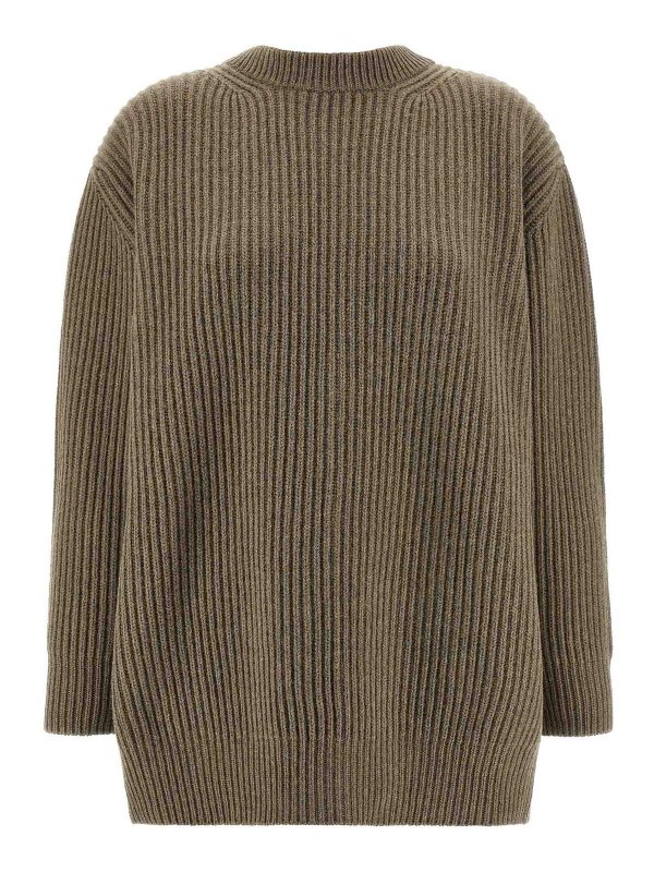 MM6 MAISON MARGIELA: Suéteres con cuello pico - Suéter Cuello Redondo - Beis