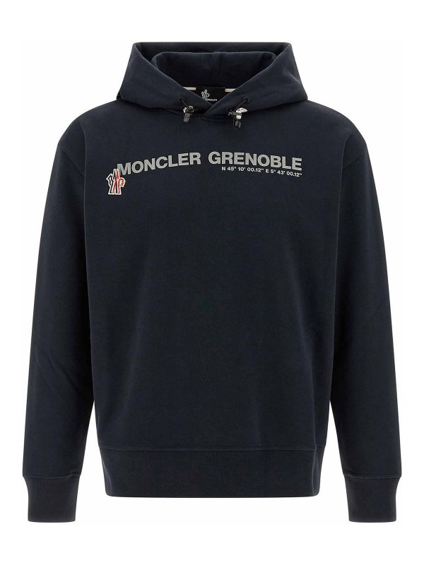 MONCLER: Sweatshirts & Pulls - Sweat-Shirts - Bleu