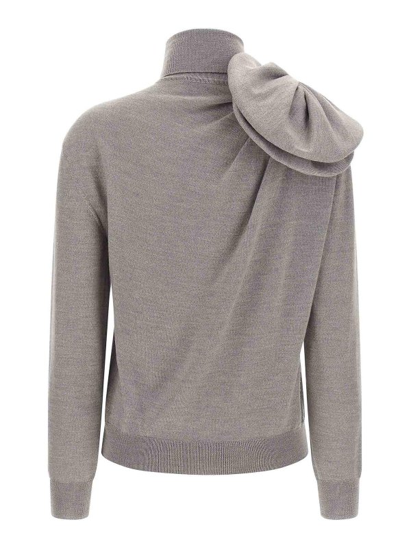 MOSCHINO: Pull col rond online - Pull Col Rond - Gris