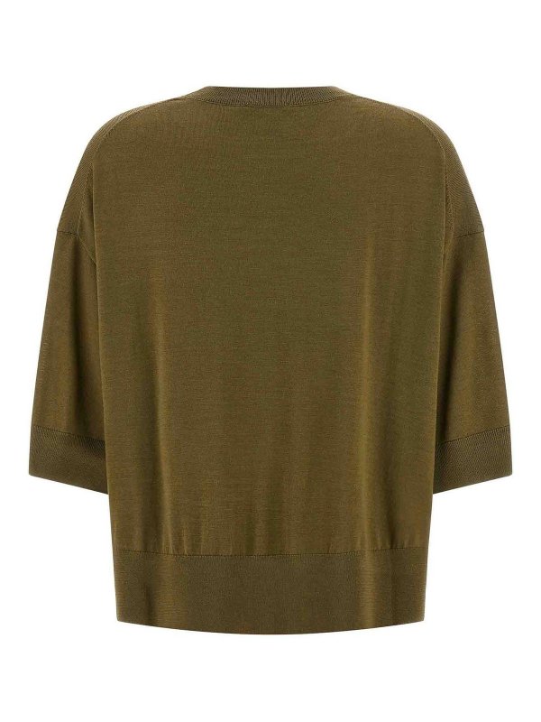 Nude: crew necks online - Cropped Wool Sweater