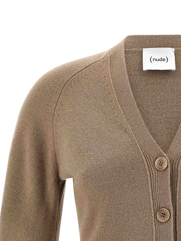 The Best Shops Nude: Cardigans - Cardigan - Beige
