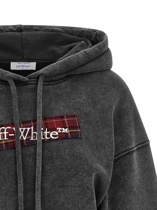 The Best Shops OFF-WHITE: Sweatshirts & Sweaters - Check Flan Bookish Hoodie
