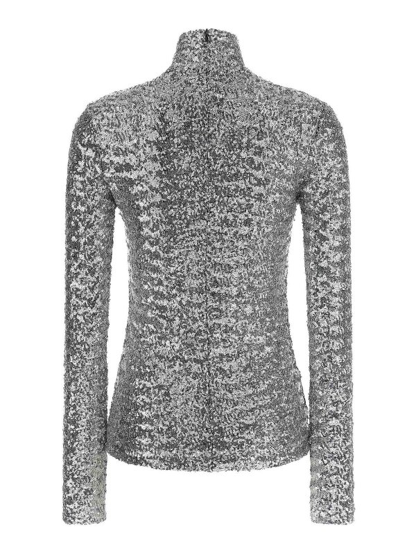 RABANNE: Pull col rond online - Pull Col Rond - Argent