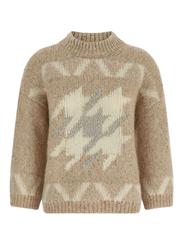 PESERICO: crew necks - Punto Luce Embroidery Sweater