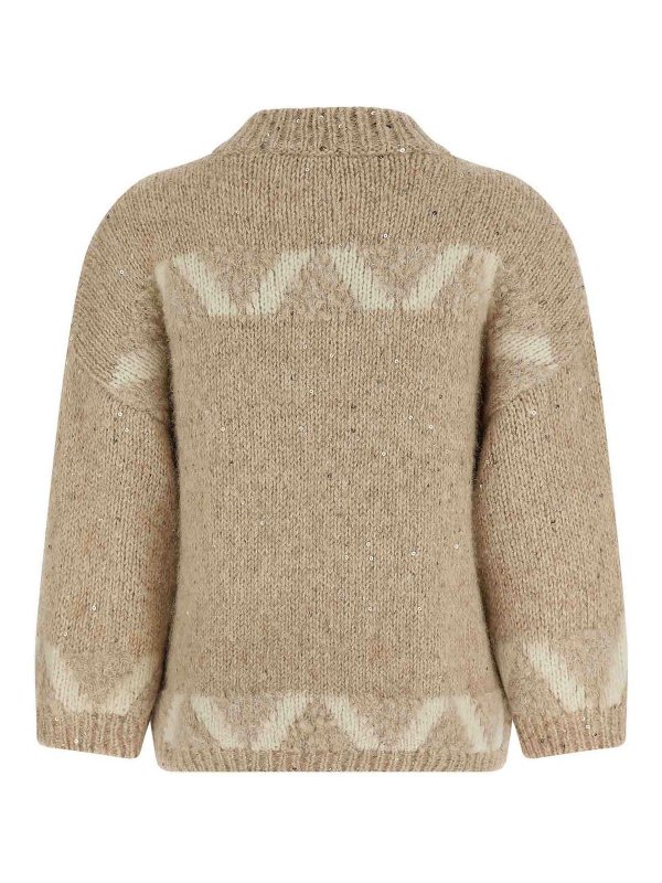 PESERICO: crew necks online - Punto Luce Embroidery Sweater