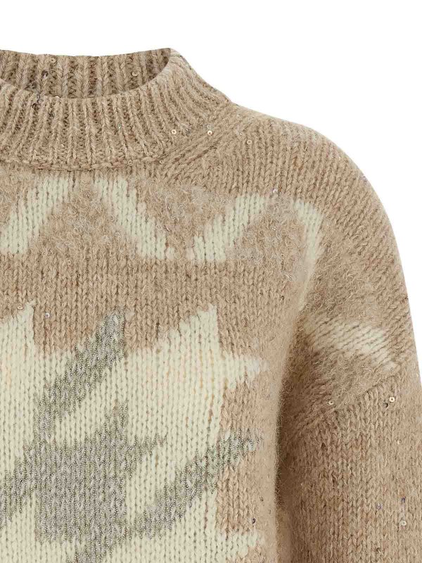 The Best Shops PESERICO: crew necks - Punto Luce Embroidery Sweater