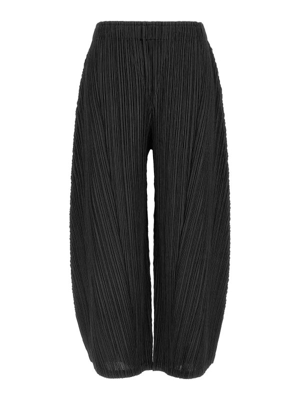 PLEATS PLEASE ISSEY MIYAKE: Casual Hosen - Casual Hose - Schwarz