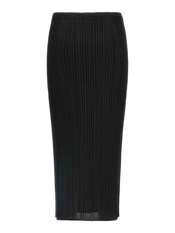 PLEATS PLEASE ISSEY MIYAKE: ニーレングススカート＆ミディ丈 online - 膝丈/ミディスカート - 黒