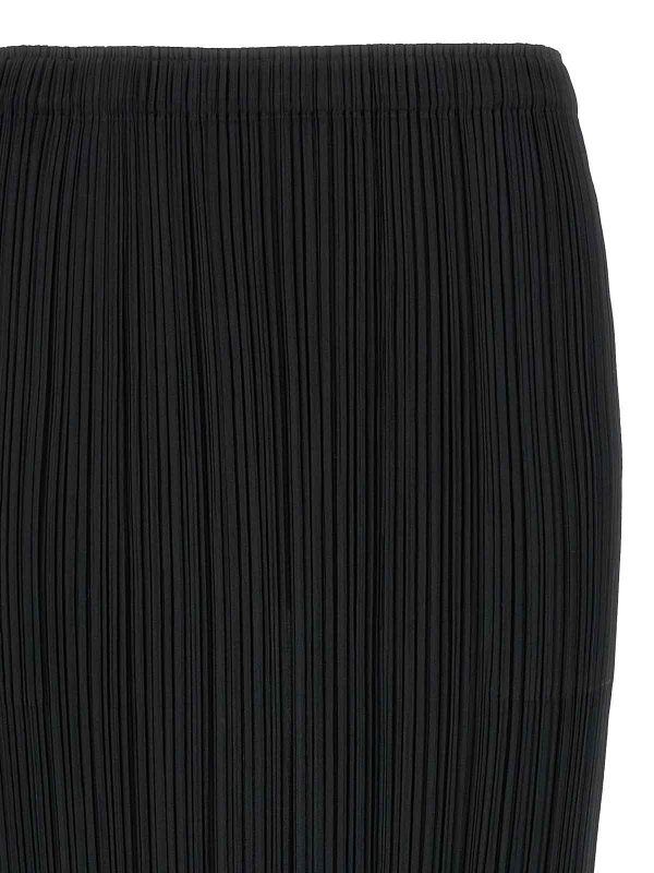 The Best Shops PLEATS PLEASE ISSEY MIYAKE: ニーレングススカート＆ミディ丈 - 膝丈/ミディスカート - 黒