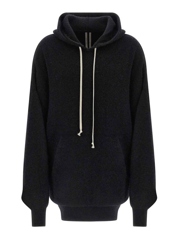 RICK OWENS: Sweatshirts & Sweaters - Hun Hoodie Sweater