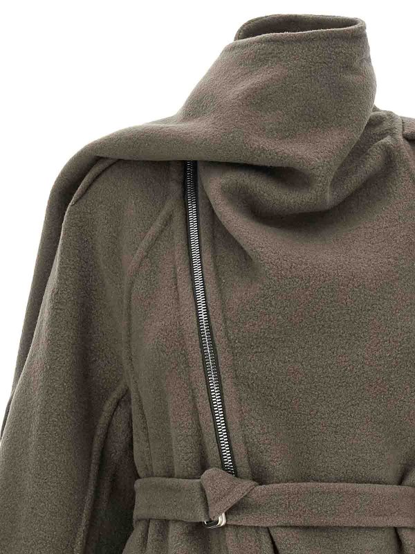 The Best Shops RICK OWENS: Cuellos altos y polos - Suéter Con Cuello Alto - Gris