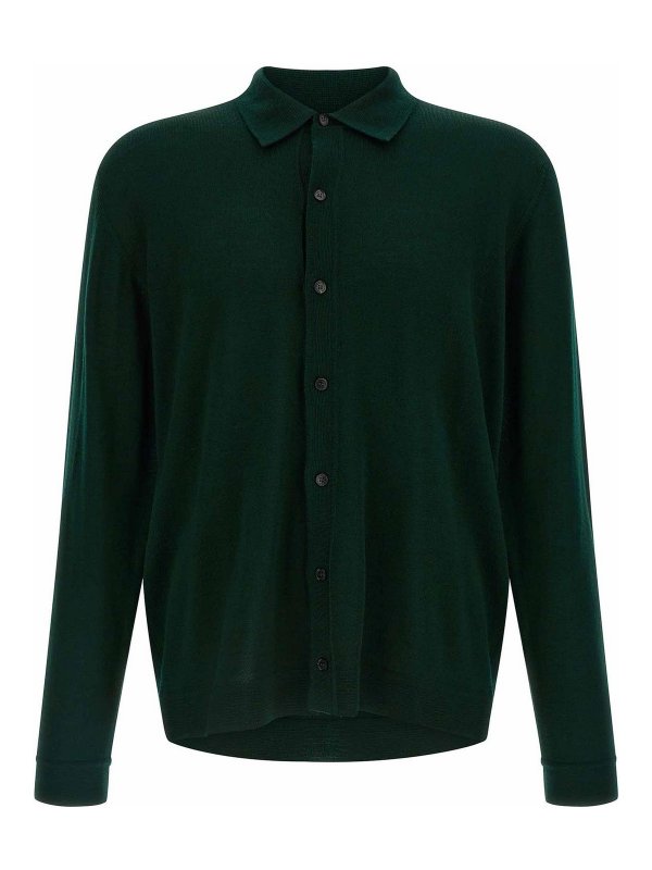 ROBERTO COLLINA: Cardigans - Cardigan - Vert
