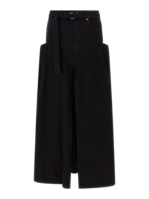 Sacai: Gonne Lunghe - Gonna di jeans