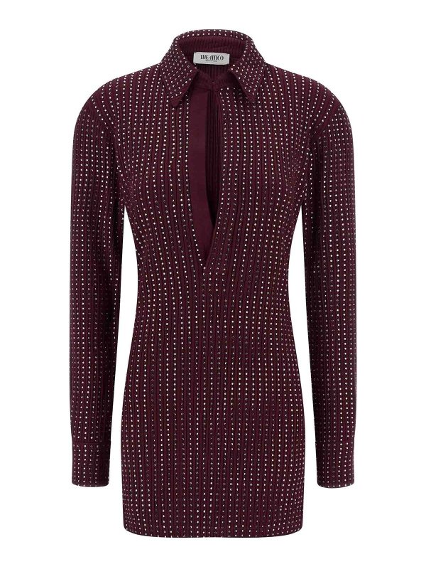 The Attico: short dresses - Rhinestone Dress