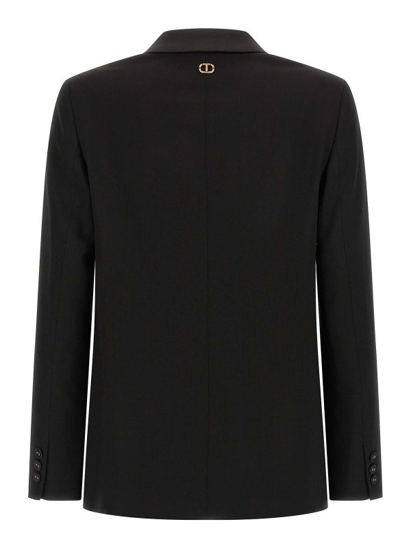 TWINSET: blazers online - Satin Lapel Blazer