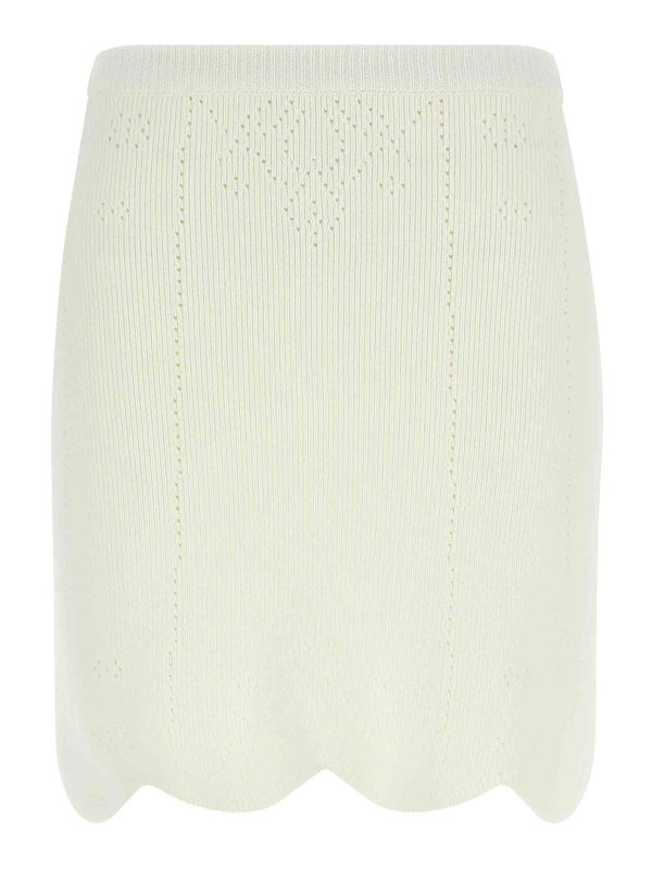 TWINSET: flared jeans - Cut-Out Intarsia Skirt