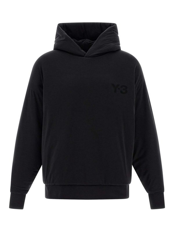 Y-3: Sweatshirts & Sweaters - Padded Hoodie