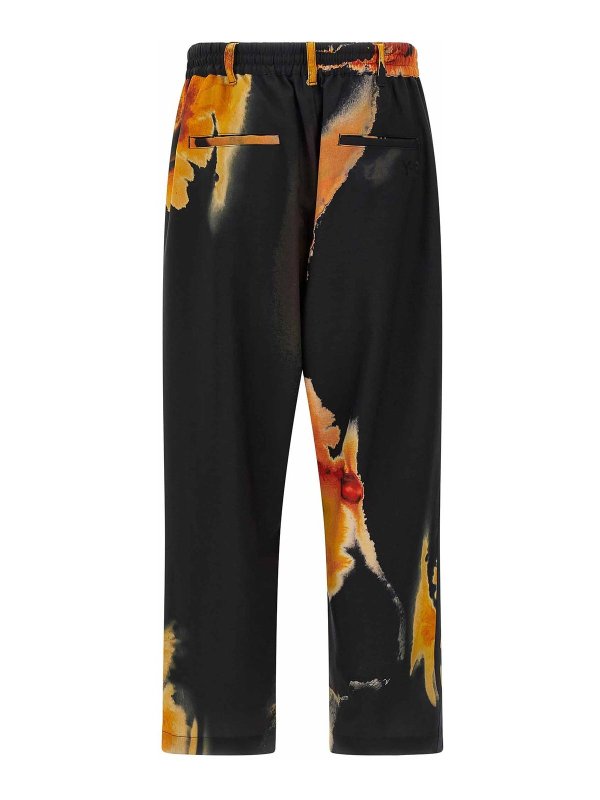 Y-3: pantaloni casual online - Pantaloni stampati