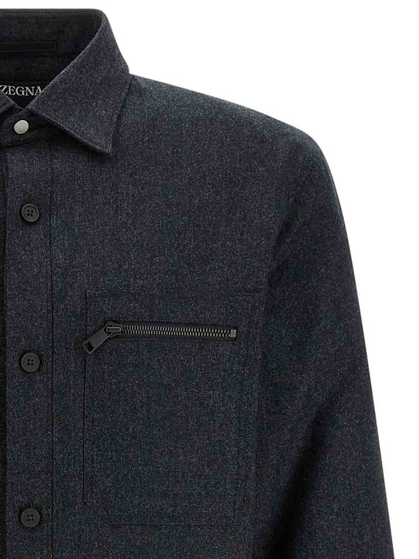 The Best Shops ZEGNA: casual jackets - Techmerino Overshirt