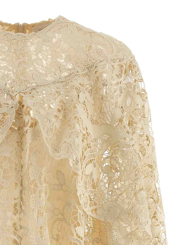 The Best Shops ZIMMERMANN: cocktail dresses - Memento Bird Lace Mini Dress