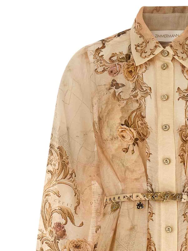 The Best Shops ZIMMERMANN: Knielange Kleider - Knielanges Kleid - Beige