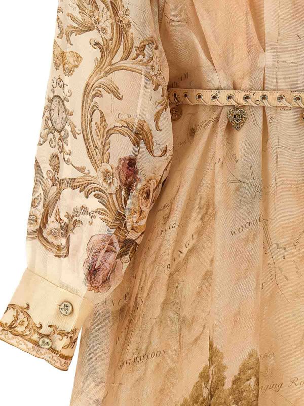 Knielanges Kleid - Beige shop online: ZIMMERMANN