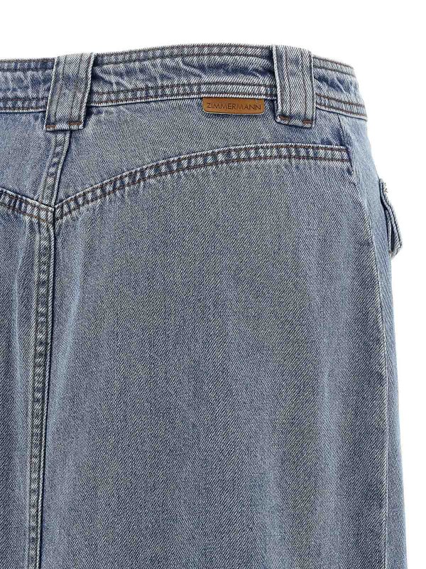 Denim Pencil Skirt shop online: ZIMMERMANN