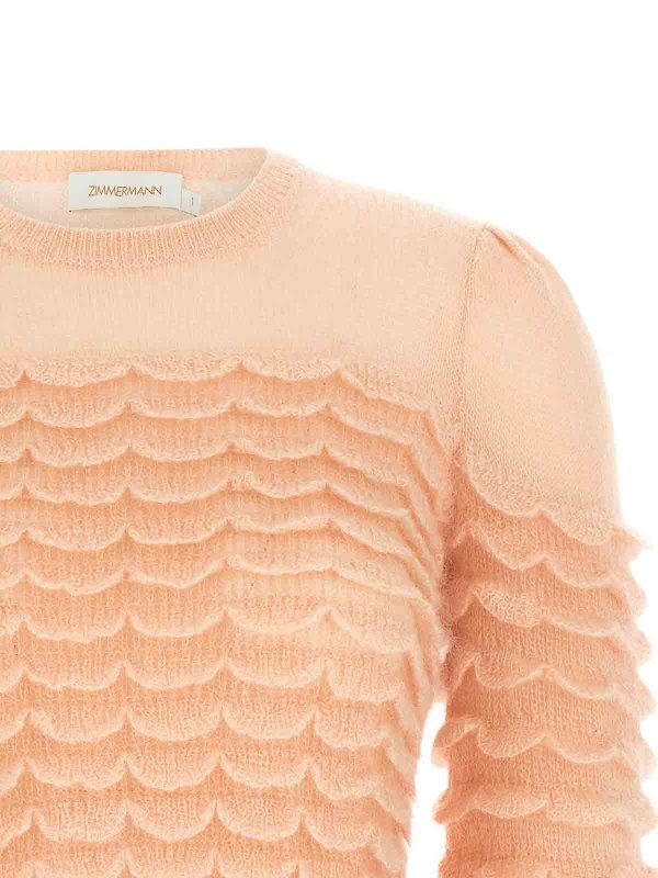 The Best Shops ZIMMERMANN: crew necks - Hypnotic Scallop Sweater