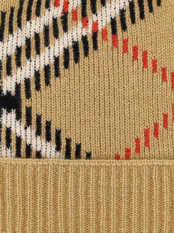 The Best Shops BURBERRY: ニットキャップ - ビーニー帽 - ベージュ