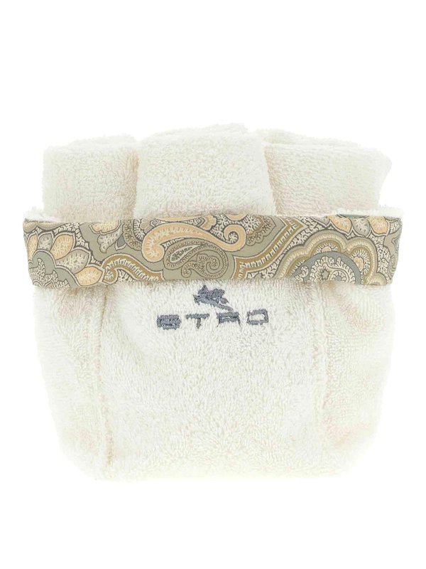 ETRO: blankets & throws - Set Of 4 Washbasins +  Basket