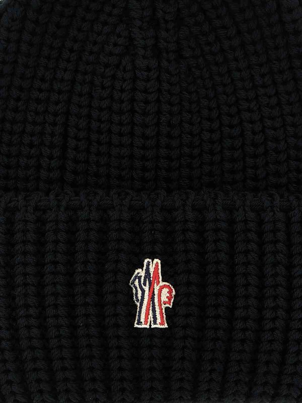 The Best Shops MONCLER: berretti - Berretto con toppa con logo