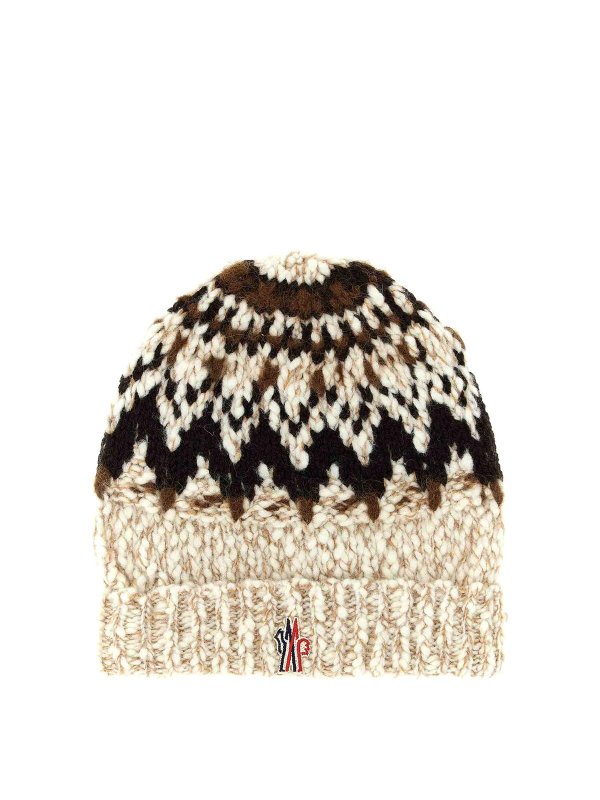MONCLER: ニットキャップ - ビーニー帽 - マルチカラー