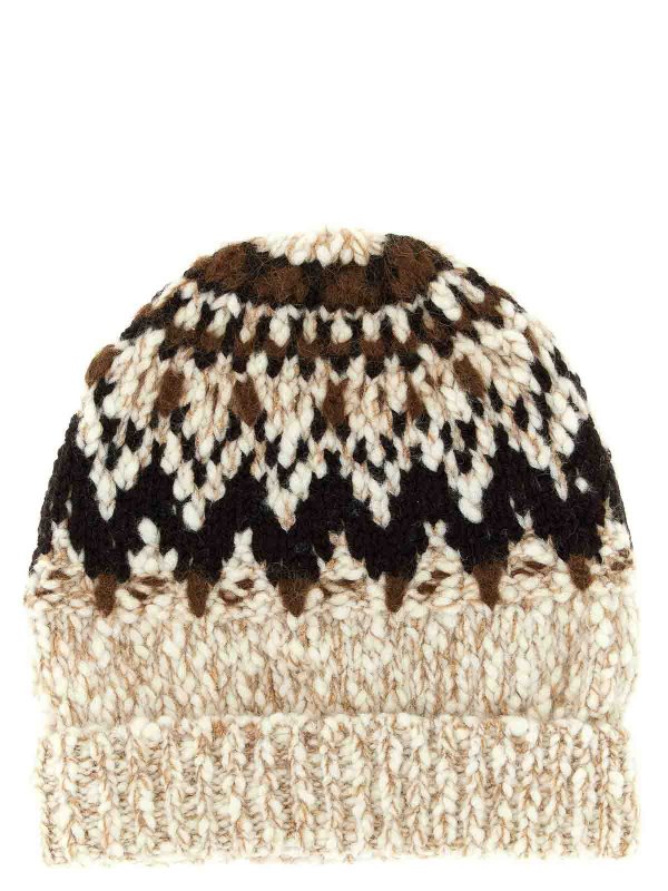 MONCLER: ニットキャップ online - ビーニー帽 - マルチカラー