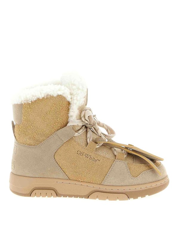 OFF-WHITE: Bottines - Bottines - Beige