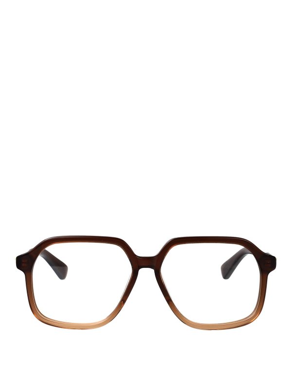 BOTTEGA VENETA: 眼鏡 - 眼鏡 - ブラウン