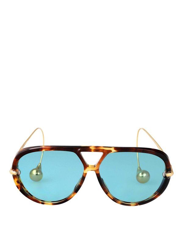 BOTTEGA VENETA: サングラス - サングラス - ブラウン